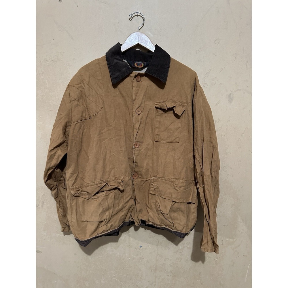 Vtg 70s/80s Blue Bill By Redhead‎ Gamebag Brown Hunting Jacket Size L USA MADE
